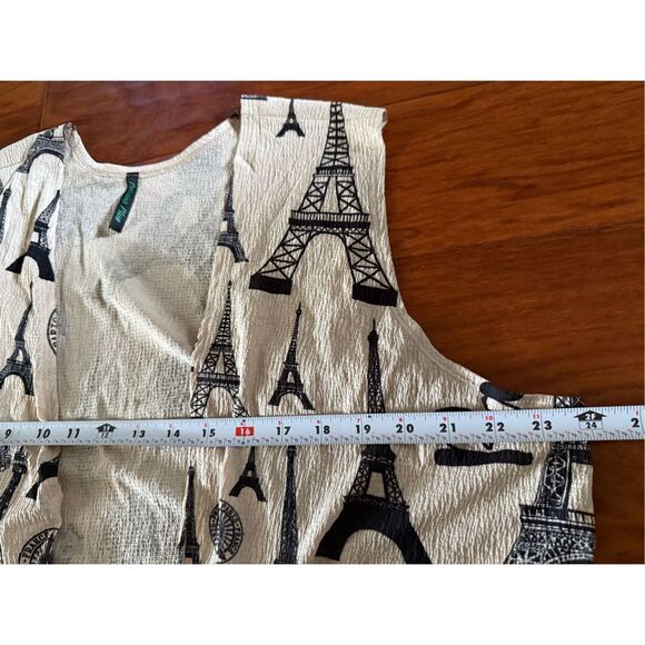 Poliana Plus Eiffel Tower Print Travel Kimono-Cardigan SZ 3X - Picture 7 of 10